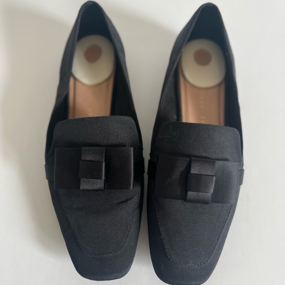 Zara Black Loafers with Elegant Bow